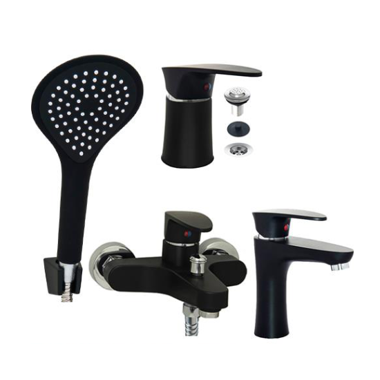 Combo de griferia Mozart Doha Monoc. Lavatorio bajo - Bidet s/t - Ducha ext. c/t  ng (0404)