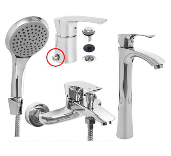 Combo de griferia Mozart Oslo lavatorio alto - bidet c/t - ducha ext. c/t Cr (0465)