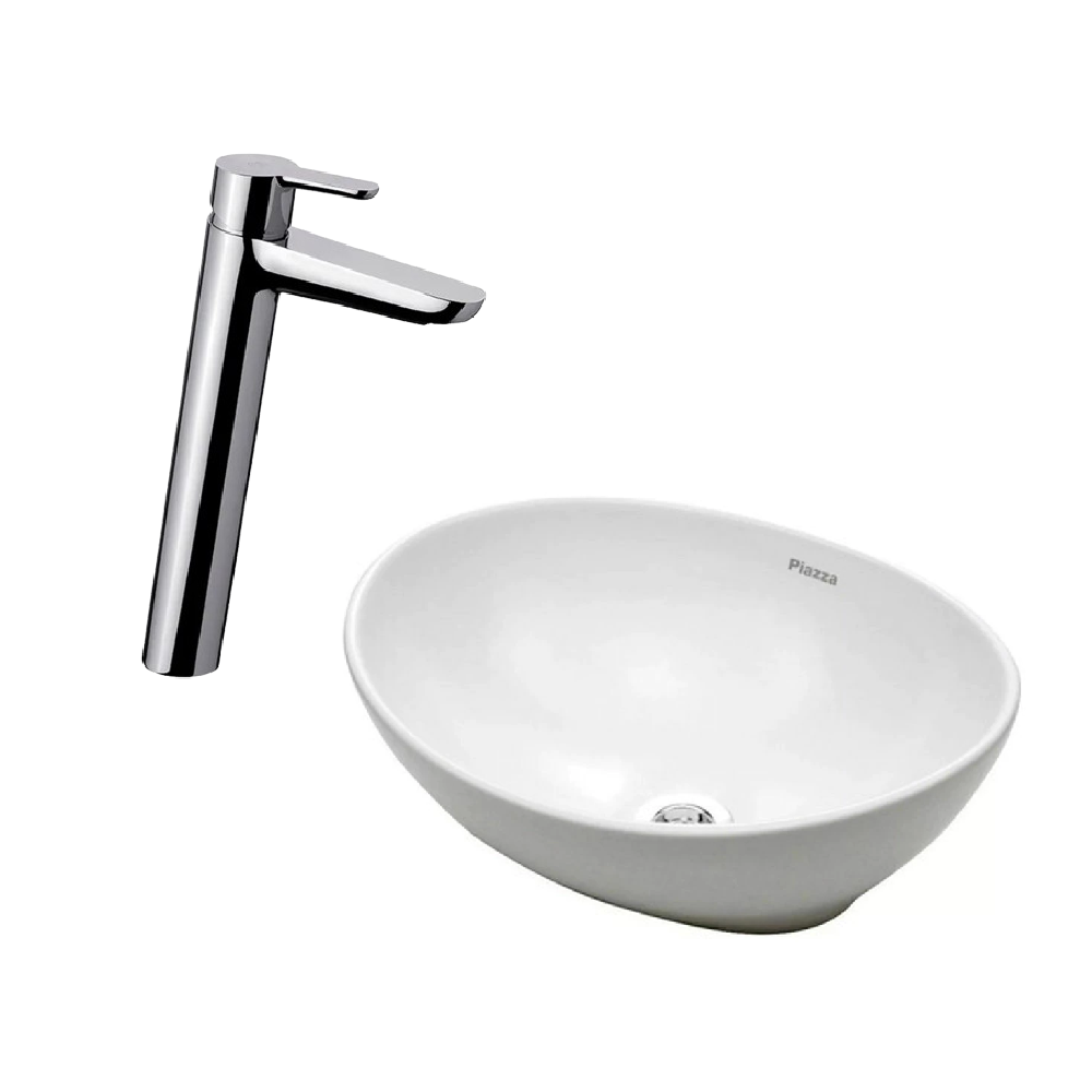 Combo Grifería FV Puelo alta (0181.02/b5) + Bacha Apoyo Piazza A082