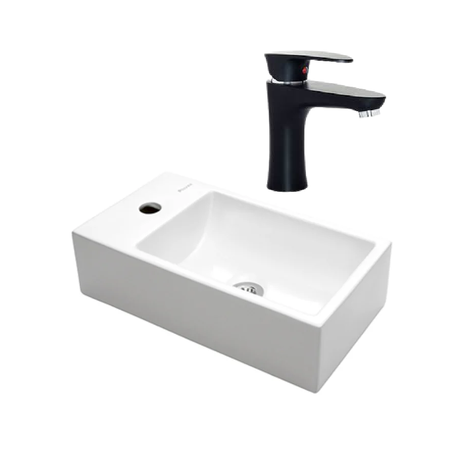 Combo Grifería Mozart Doha (7261) + Bacha Apoyo Piazza A146