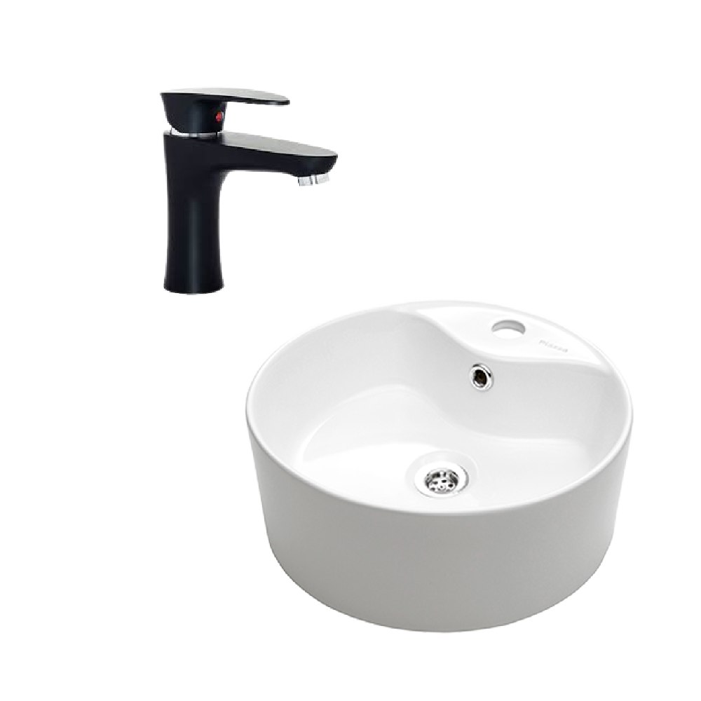 Combo Grifería Mozart Doha (7261) + Bacha Apoyo Piazza A029