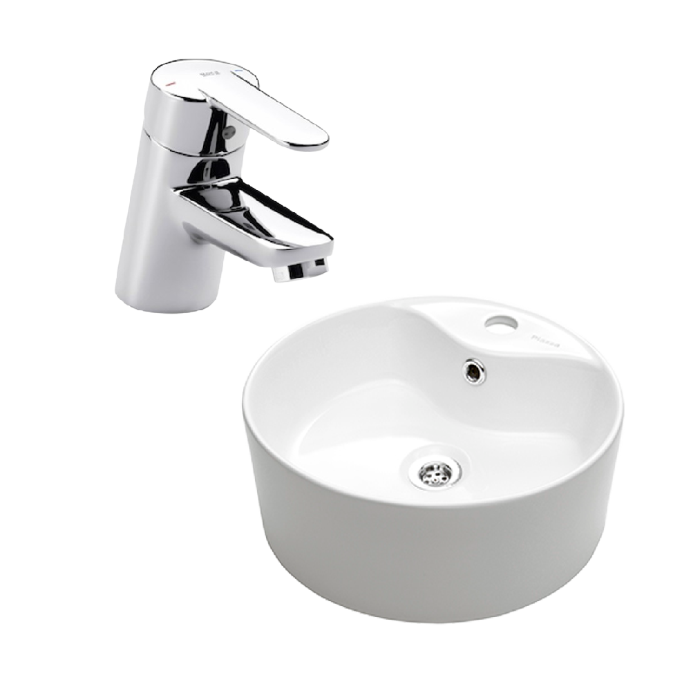 Combo Grifería Roca Victoria  + Bacha Apoyo Piazza A029