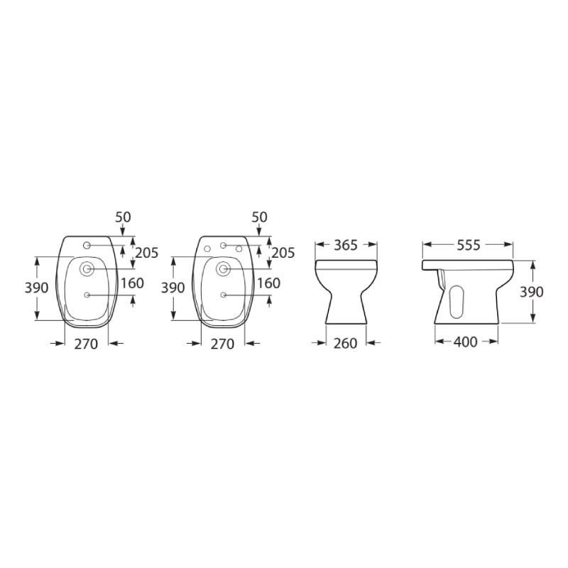 Bidet Roca Monaco (1061500000202)