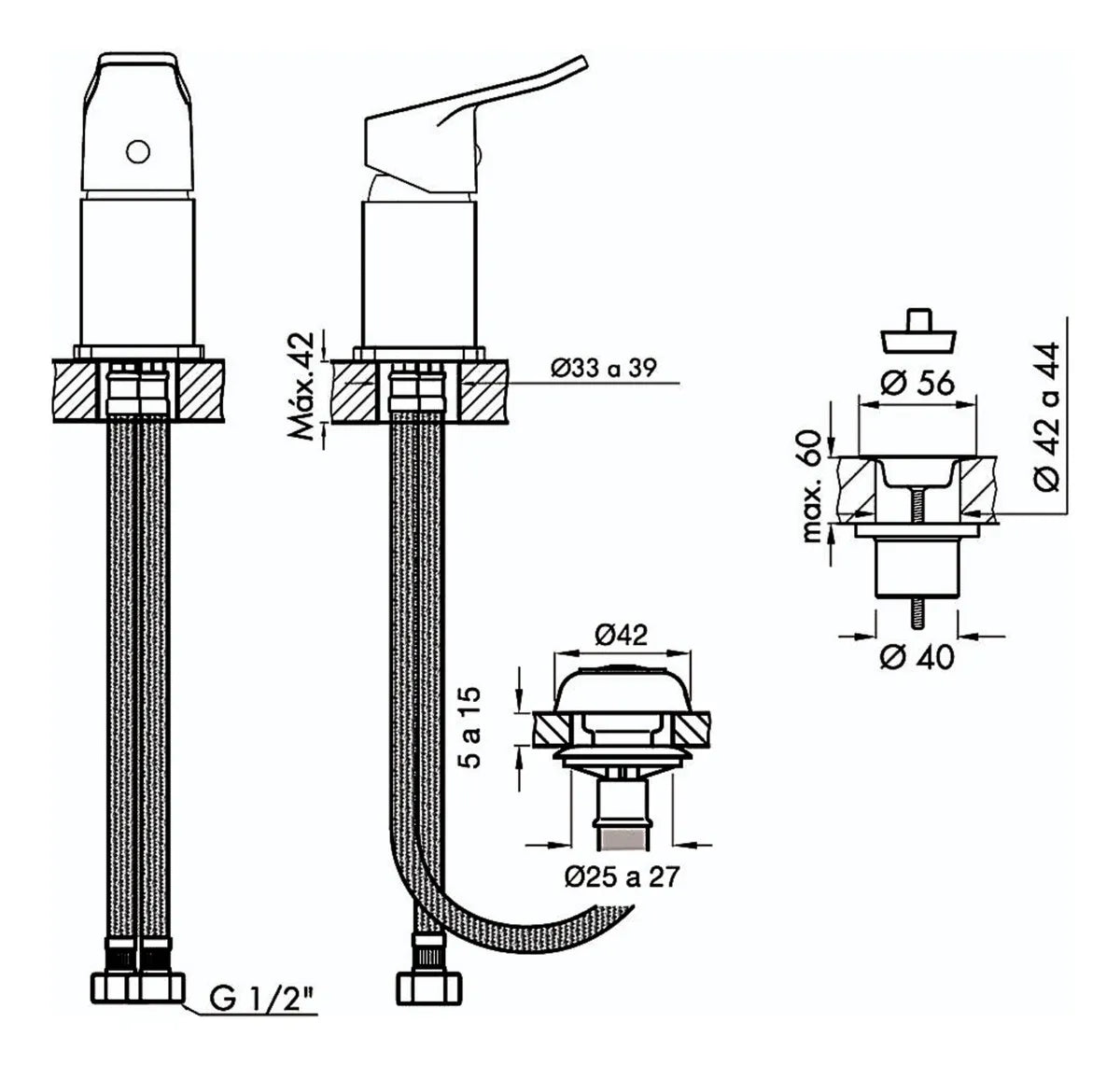 Grifería Bidet Monocomando Fv Inicia (0189.01/r2)