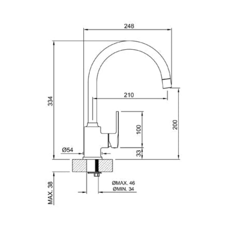 Grifería de Cocina Peirano Move CR (20-146)