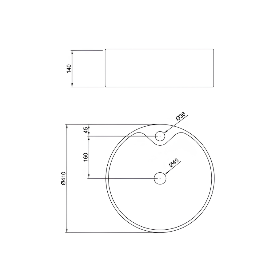 Bacha de Apoyar Peirano Circular Blanca (BCH02)