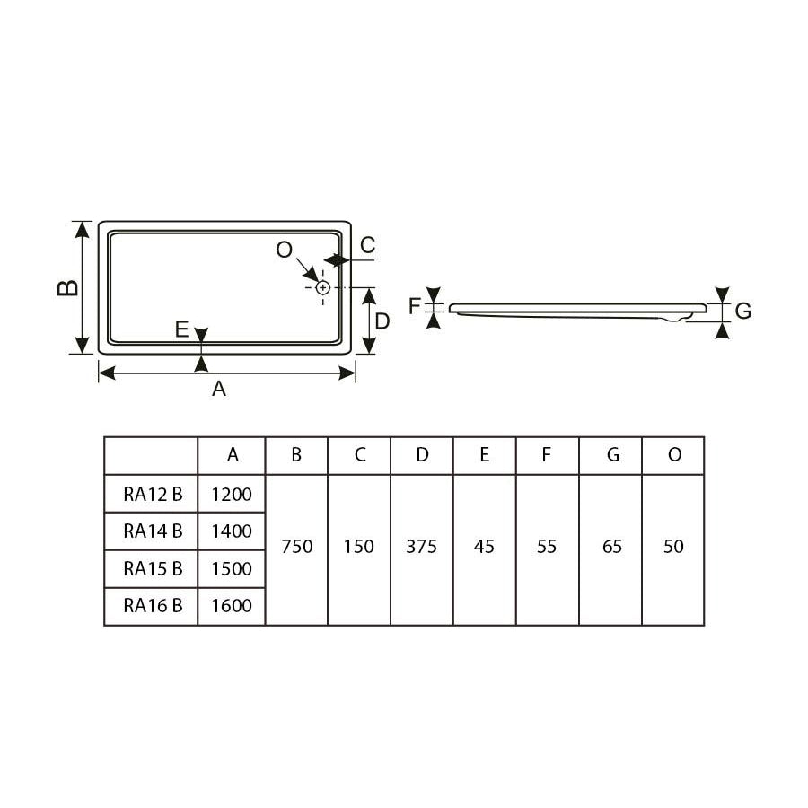 Receptáculo Ferrum Khios Rectangular Niza 120X75 (RA12-B)