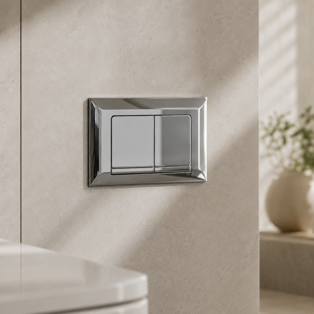 Tapa Tecla Ferrum Rectangular Dual P/ Deposito Embutir (VTA52-01)