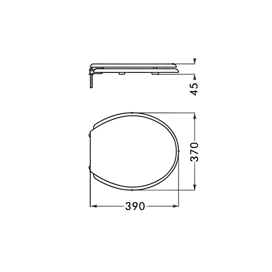 Tapa de inodoro de madera laqueada Universal Traful (TSX-B)