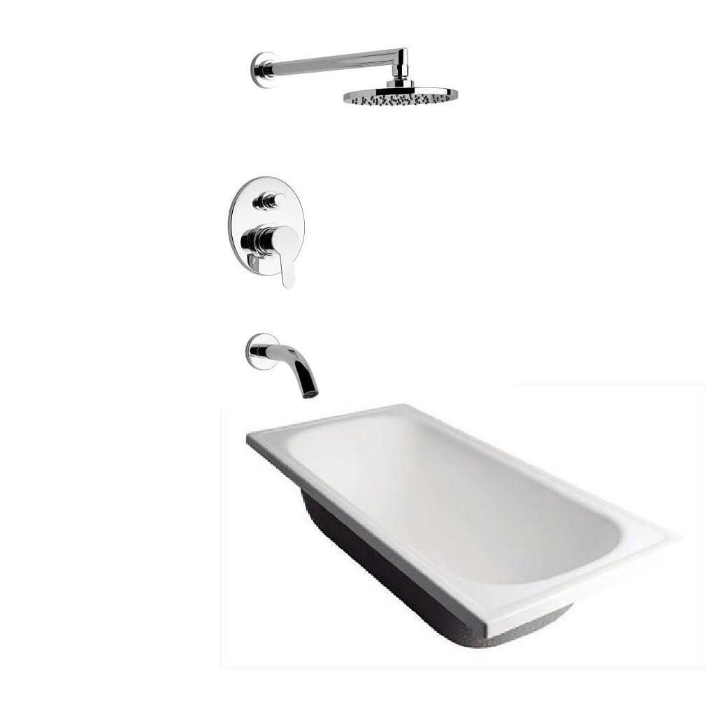 Combo Bañera Ferrum serena 150 (BF150) + Grif. FV Puelo (0106/b5)