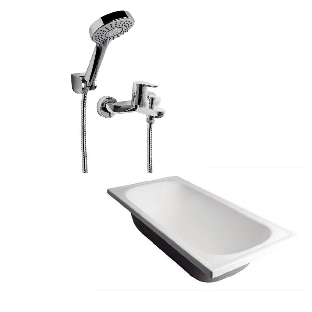 Combo Bañera Ferrum serena 150 (BF150) + Grif. Ducha FV Puelo 0310/b5