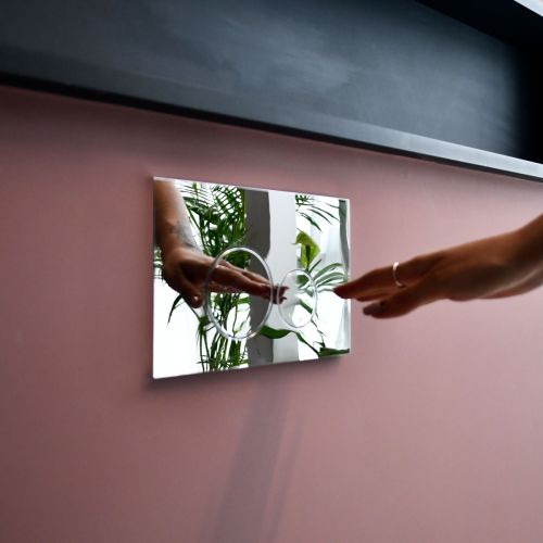 Tapa Tecla Doble Ferrum Redonda Cromada (Vta50-01)