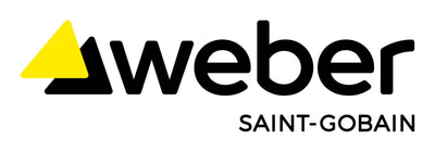 El logotipo de Weber, una marca bajo Saint-Gobain.