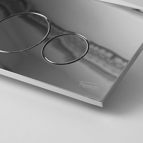 Tapa Tecla Doble Ferrum Redonda Cromada (Vta50-01)