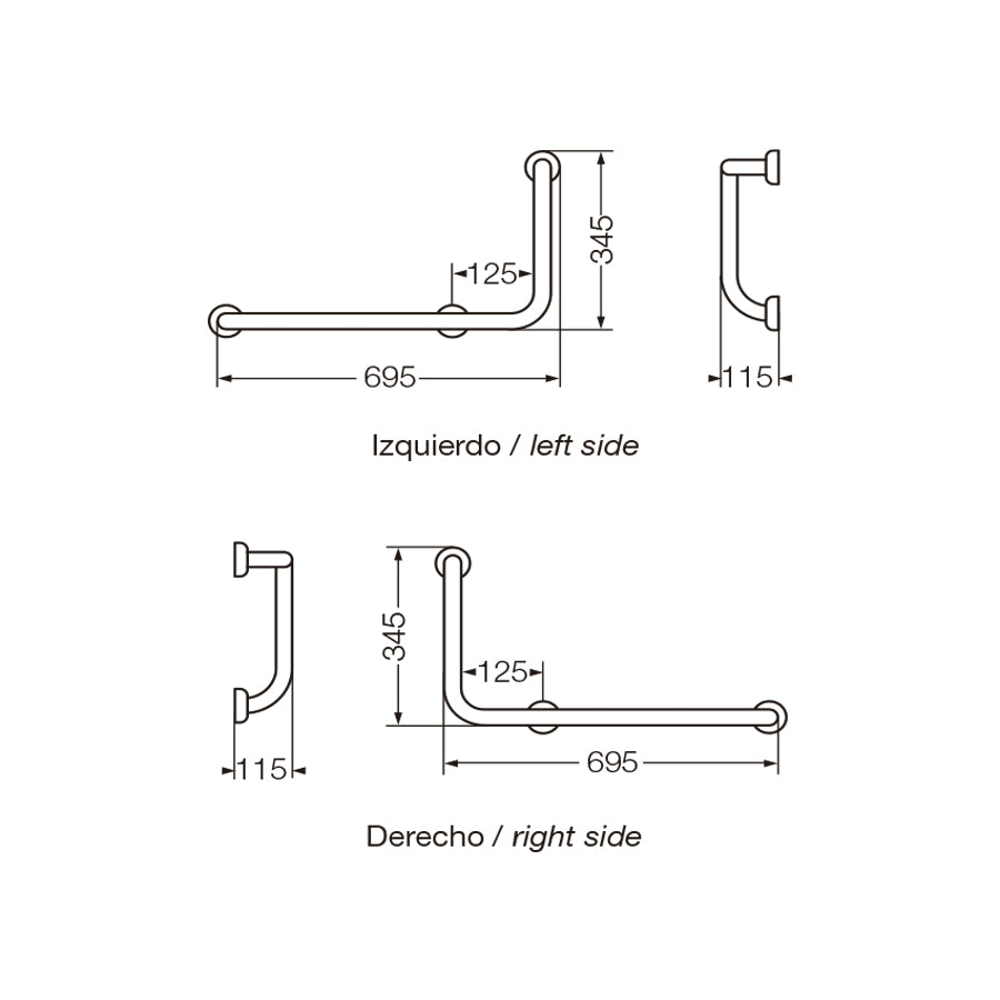 Barral Fijo Tipo L Ferrum Espacio (VTEP)