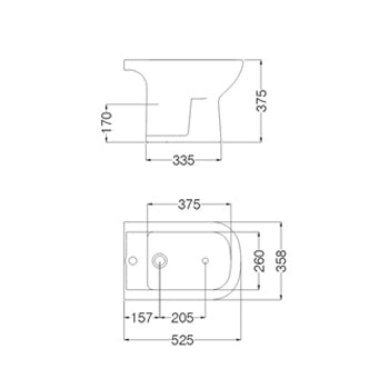 Combo Ferrum Bari Inodoro Largo + Mochila + Bidet 1 o 3 Agujeros