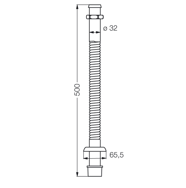 Descarga Flexible para Lavatorio de 32 mm FV (0239.02)