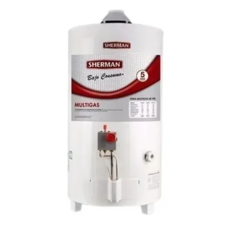 Termotanque Multigas de Pie Sherman 50 Lts (TPGP050MSH13)